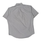 Ralph Lauren Striped Short Sleeve Shirt - Large Blue Cotton