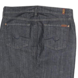 7 FOR ALL MANKIND Womens Blue Denim Mini Skirt Cotton M Casual Straight Zip