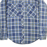 THE GREAT PLAINS Mens Blue & Olive Check Shirt M Casual Long Sleeve Cotton