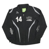 Mens Black Polyester Blend Sports Zip Jacket XL Erima UHC Oberland 84 Style
