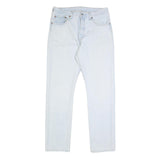 LEVI'S 501 Womens Jeans White Regular Straight Denim Light W31 L32 Classic Fit