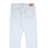 LEVI'S 501 Womens Jeans White Regular Straight Denim Light W31 L32 Classic Fit