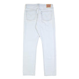 LEVI'S 501 Womens Jeans White Regular Straight Denim Light W31 L32 Classic Fit