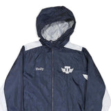 CHAMPION Womens Navy & White Thunderbird Nylon Zip Jacket S Windbreaker Hooded