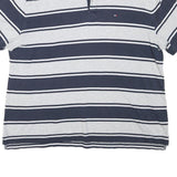 TOMMY HILFIGER Mens Navy & Grey Striped Short Sleeve Polo Shirt XL Classic