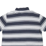 TOMMY HILFIGER Mens Navy & Grey Striped Short Sleeve Polo Shirt XL Classic