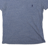 POLO RALPH LAUREN Mens Blue Graphic T-Shirt S Short Sleeve Crew Neck Cotton