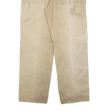 CARHARTT Mens Beige Cotton Blend Relaxed Straight Trousers W36 L34 Workwear