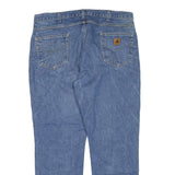 CARHARTT Mens Jeans Blue Regular Straight Denim Medium W40 L30 Classic Fit Zip