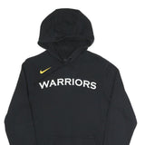 NIKE Mens Black Warriors Pullover Hoodie S Cotton Blend Drawstring