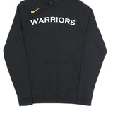 NIKE Mens Black Warriors Pullover Hoodie S Cotton Blend Drawstring