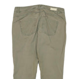 TOM TAILOR Womens Slim Beige Cotton Blend Tapered Trousers W32 L21 Casual