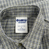 Age 6 Oshkosh Checked Short Sleeve Shirt - Small Grey Cotton