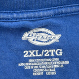 Dickies T-Shirt - 2XL Blue Cotton