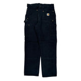 Carhartt Double Knee Carpenter Pants - 29W 30L Dark Wash Cotton