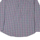 CHAPS Mens Blue & Purple Check Shirt L Button-Down Collar Long Sleeve Casual