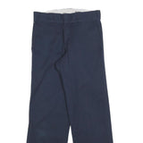 DICKIES Mens Navy Relaxed Straight Trousers Cotton Blend W28 L30 Workwear Zip