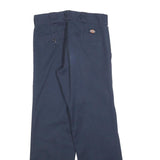 DICKIES Mens Navy Relaxed Straight Trousers Cotton Blend W28 L30 Workwear Zip