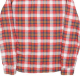 ANIMAL Mens Red & Orange Check Shirt S Casual Cotton Blend Lightweight Long