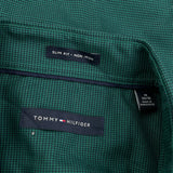 Tommy Hilfiger Slim Fit Shirt - Large Green Cotton