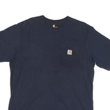 CARHARTT Mens Navy Blue Pocket T-Shirt XL Short Sleeve Crew Neck Classic Cotton