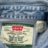 Vintage Levis Denim Shirt - Large Blue Cotton