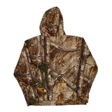 Realistic Camo Pattern Red Head Camo Hoodie - Large Brown Polyester