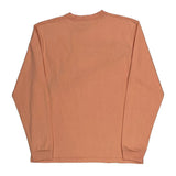 Carhartt Spellout Long Sleeve T-Shirt - Large Orange Cotton