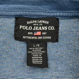 Ralph Lauren T-Shirt - Large Blue Cotton Blend