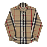 Age 6 Burberry Checked Shirt - XS Beige Cotton