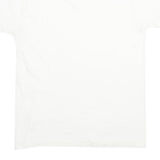 TOWNCRAFT Mens White V-Neck T-Shirt Cotton Blend L Short Sleeve Plain Classic