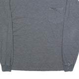 CHAMPION Mens Grey Long Sleeve T-Shirt Crew Neck Cotton Blend M Pocket Casual