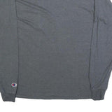 CHAMPION Mens Grey Long Sleeve T-Shirt Crew Neck Cotton Blend M Pocket Casual