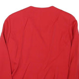 Womens Red Button Jacket XXS Polyester Blend Plain Classic Fit Stylish