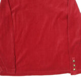 BONWORTH Womens Red Basic Top Long Sleeve Square Neck Buttons M Comfortable