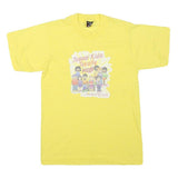 THE BEST Mens Yellow Cotton Blend Graphic T-Shirt S Short Sleeve Crew Neck Jesus