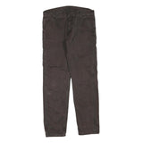 CARHARTT Womens Regular Fit Brown Denim Jeans W32 L30 Workwear Cotton Blend Zip