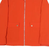 H&M Womens Orange Jacket S Polyester Blend Plain Zip Casual Lightweight