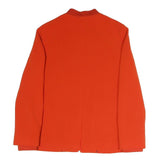 H&M Womens Orange Jacket S Polyester Blend Plain Zip Casual Lightweight