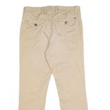 TOMMY HILFIGER Mens Slim Beige Cotton Blend Trousers W31 L30 Casual Zip