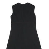 LE SIGNE PARIS Womens Black Day Dress Polyester Blend Sleeveless V-Neck M