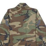 GIBRALTAR INDUSTRIES INC Mens Green & Brown Camouflage Military Jacket M Cotton