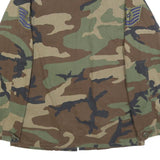 GIBRALTAR INDUSTRIES INC Mens Green & Brown Camouflage Military Jacket M Cotton