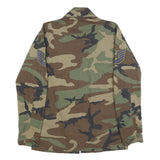 GIBRALTAR INDUSTRIES INC Mens Green & Brown Camouflage Military Jacket M Cotton