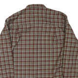 WOOLRICH Mens Brown & Cream Plaid Cotton Blend Shirt M Casual Long Sleeve Button