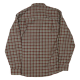 WOOLRICH Mens Brown & Cream Plaid Cotton Blend Shirt M Casual Long Sleeve Button