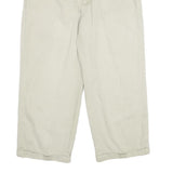 NAUTICA Mens Cotton Beige Relaxed Straight Trousers W33 L25 Casual Zip Closure