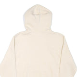 FILA Womens Cream Hoodie UK 12 Cotton Blend Casual Relaxed Fit Pullover