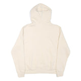 FILA Womens Cream Hoodie UK 12 Cotton Blend Casual Relaxed Fit Pullover