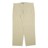 DOCKERS Mens Beige Cotton Blend Regular Fit Straight Trousers W38 L32 Classic